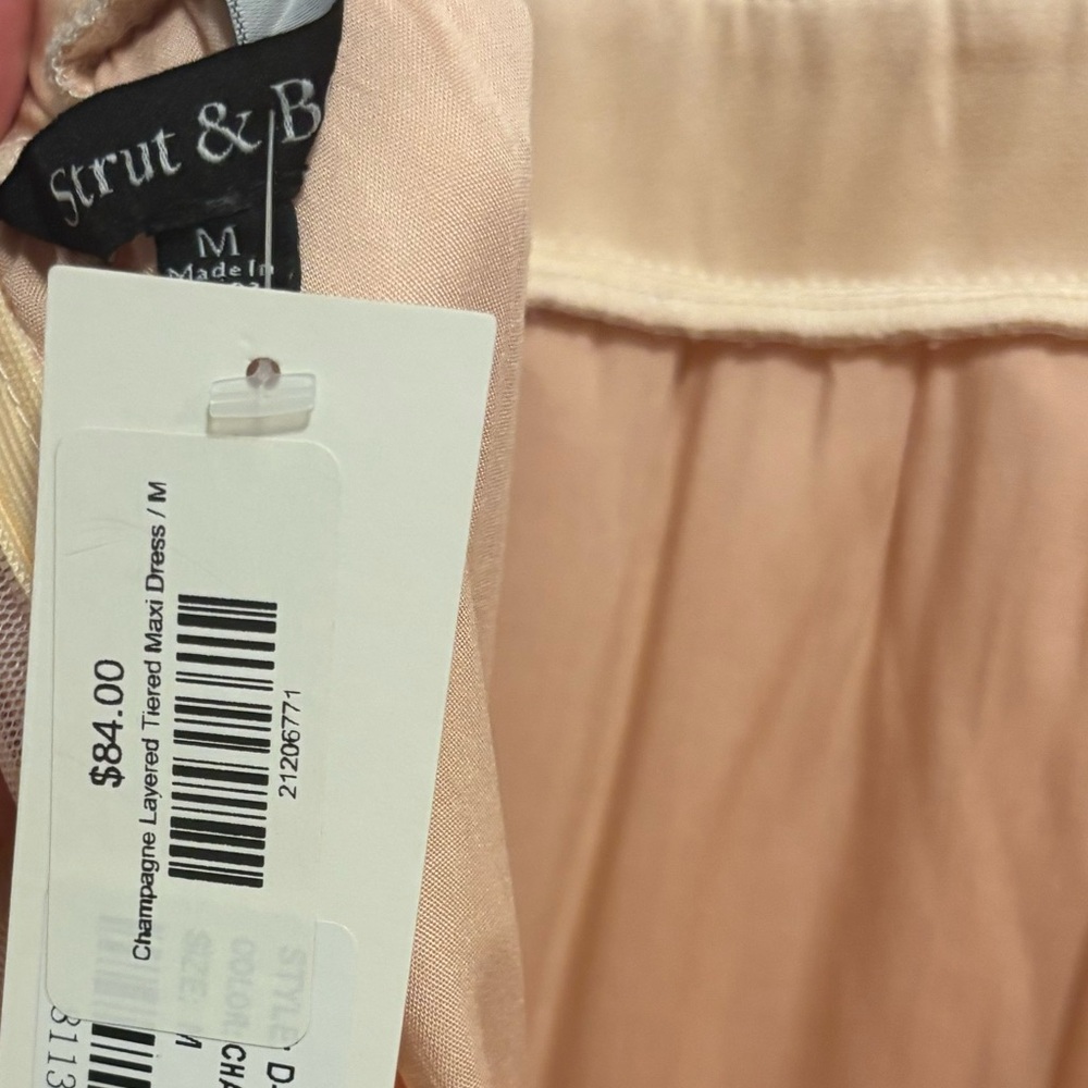TIERED TULLE MAXI DRESS - Picture 3 of 5